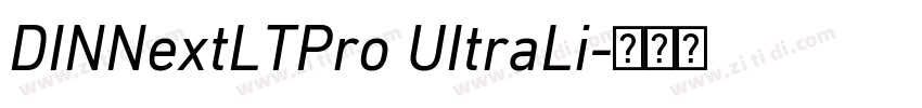 DINNextLTPro UItraLi字体转换